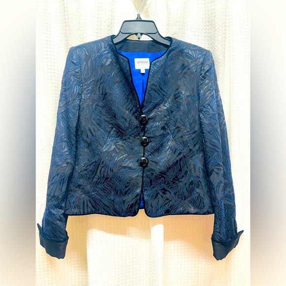 Armani Collezioni Jackets & Blazers - NEW | Armani Collezioni Blazer, Navy/Black | 8